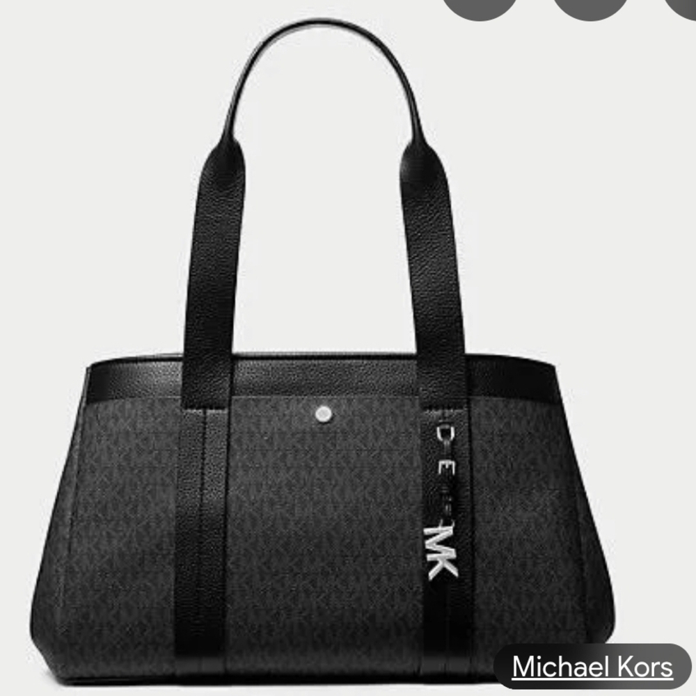 Michael Kors Charcoal and Black Handbag Leather Tote